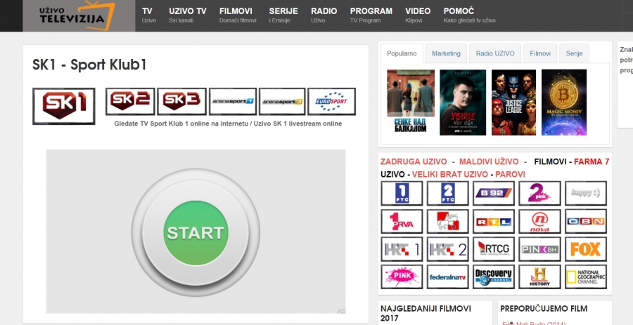 Najbolji sajtovi za gledanje tv uzivo